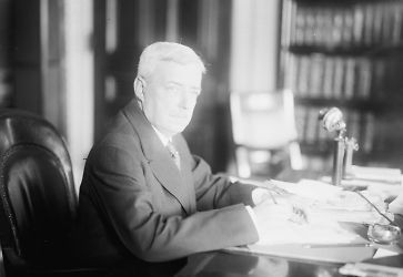 LANSING, ROBERT. SECRETARY OF STATE, 1915 1920. AT DESK Vintage Bl a7