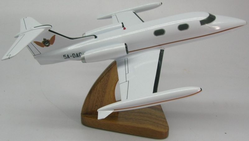 Learjet 23 Business Airplane Wood Model Large Free Ship