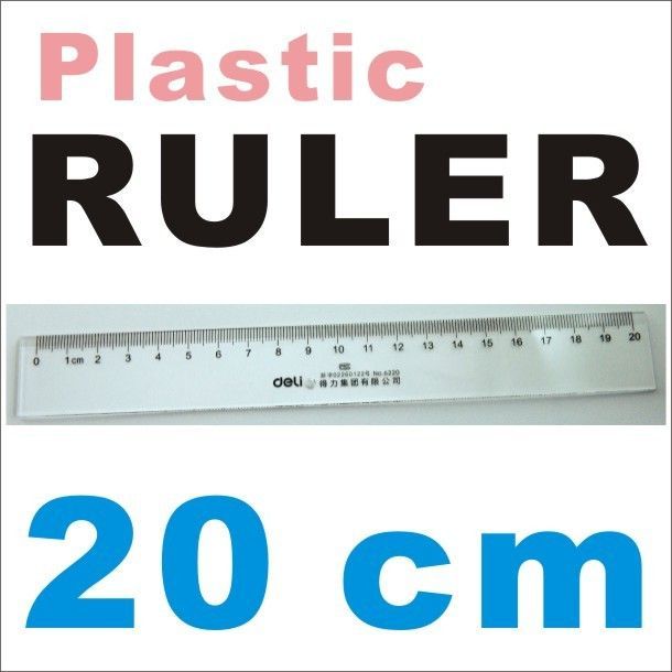 Plastic Straight 20 cm 200 mm school student office desk new