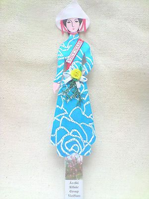 Vietnam Traditional Ao Dai Bookmark Handmade Vietnamese Bookmarks