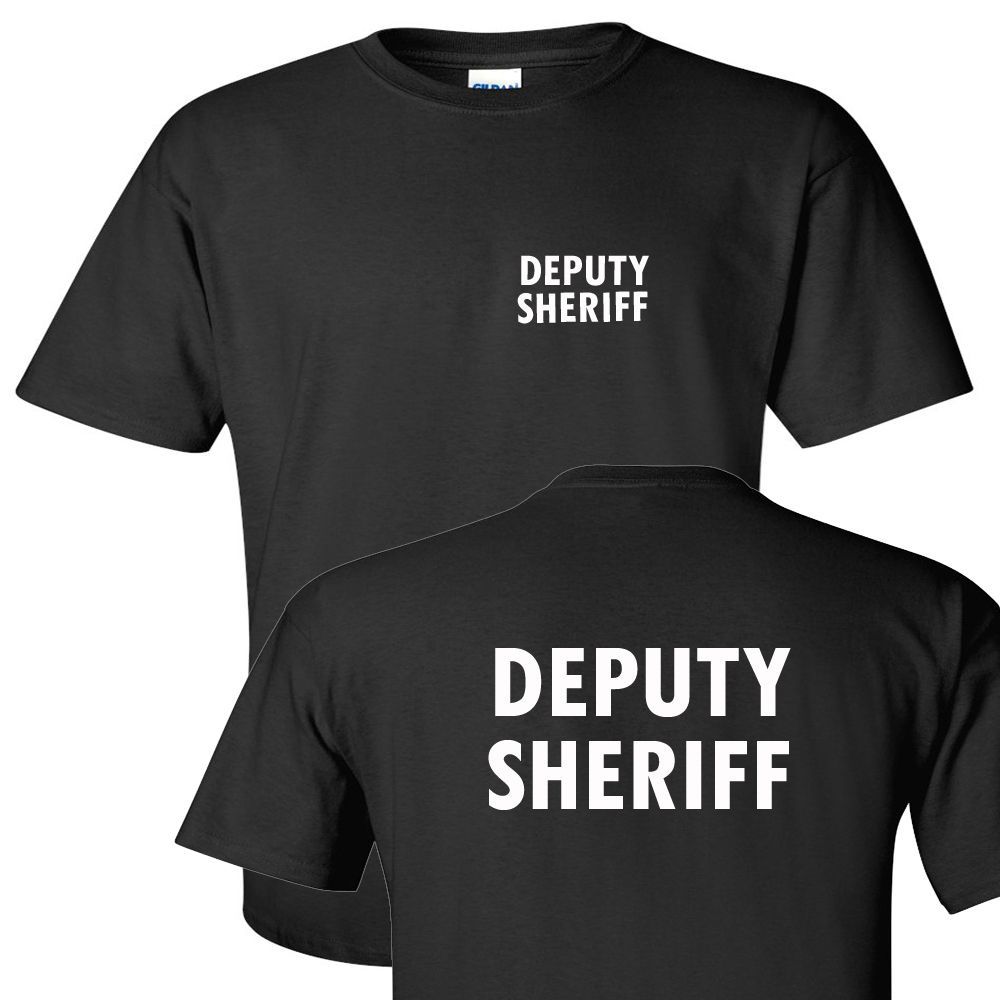 DEPUTY SHERIFF front and back logo T shirt All Sizes