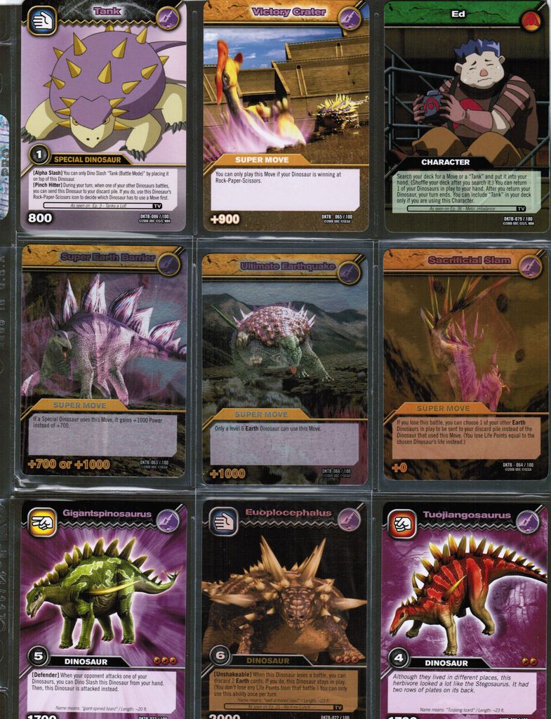 DINOSAUR KING TCG DKTB PG 9 [EARTH][Euoplo cephalus][3 SuperMove] 4