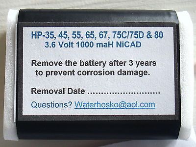 Hewlett Packard Calculator Battery Pack HP 35, 45, 55, 65, 67, 75C