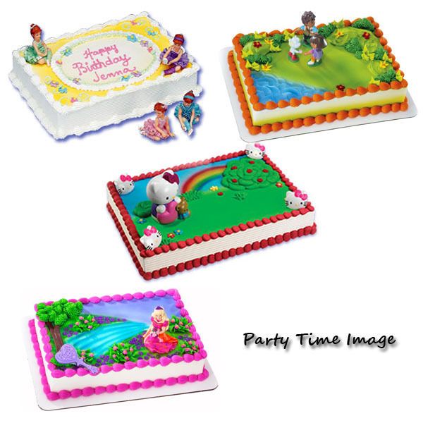 Hello Kitty, Ballerina Dancer,Barbie Diamond, Dora & Rosie Cake Kit U