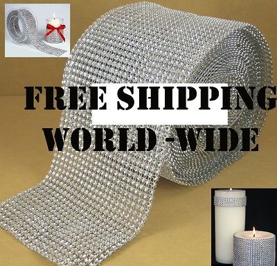  4.75x10 Yards DIAMOND MESH WRAP ROLL SPARKLE RHINESTONE