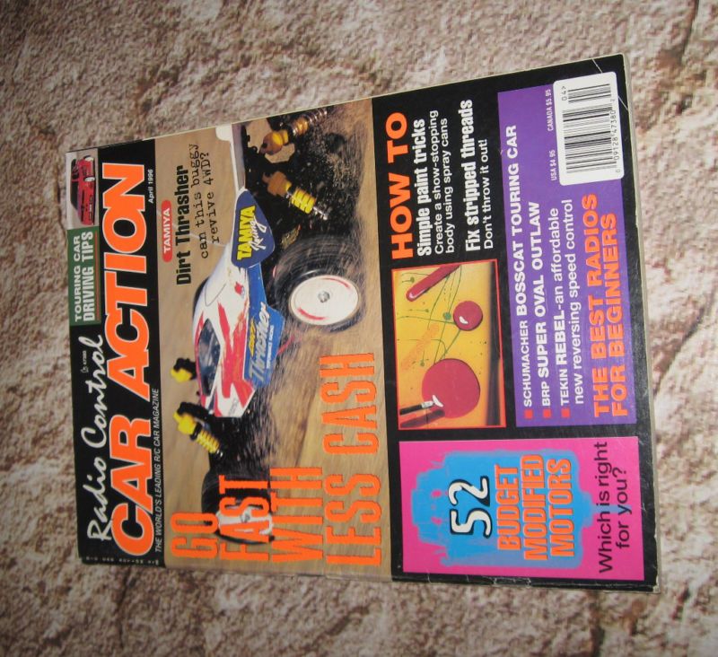 VINTAGE RC CAR ACTION APR 96 DIRT THRASHER BOSSCAT 4WD