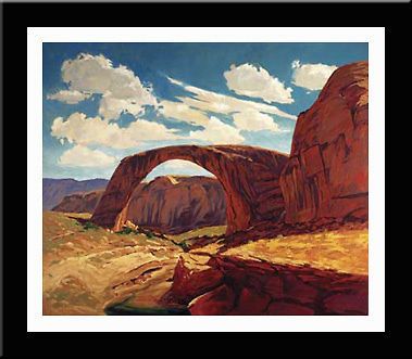 RAINBOW BRIDGE Desert art FRAMED PRINT   Paul Davis