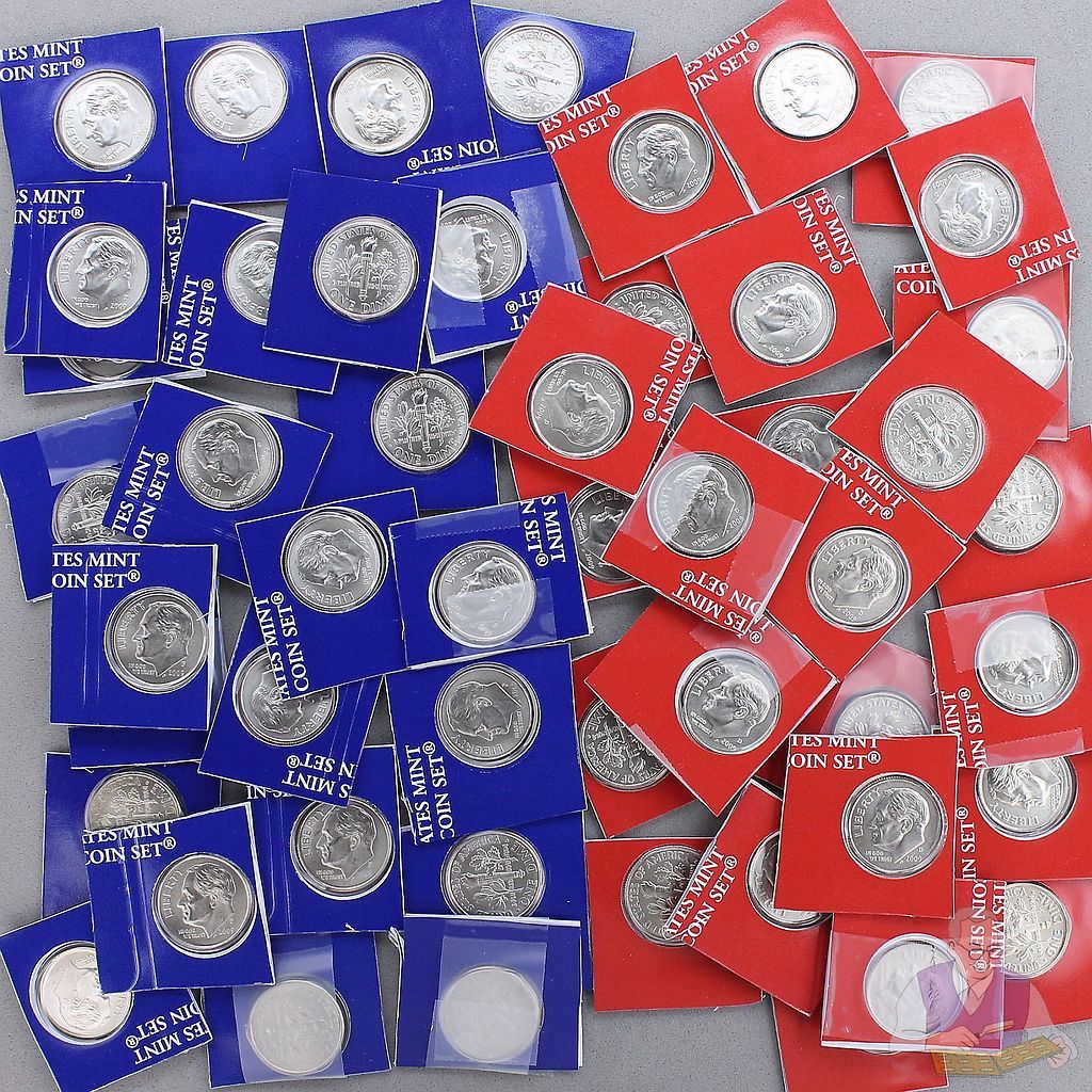 2009 P D Roosevelt Dime Mint Plastic Satin Roll 50 US Coin Lot