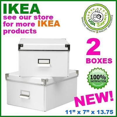 IKEA 2 x Boxes Box Organizer Lid Letter Size fit BESTA