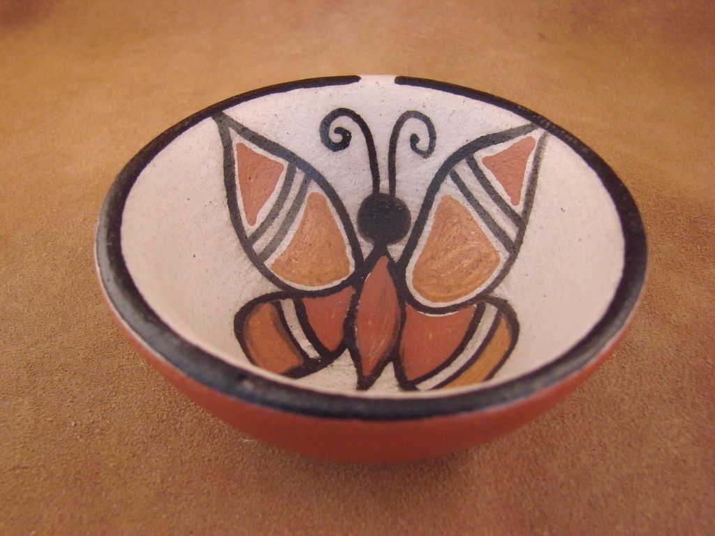 Santo Domingo Kewa Hand Made & Painted Bowl by Rose Pacheco Native