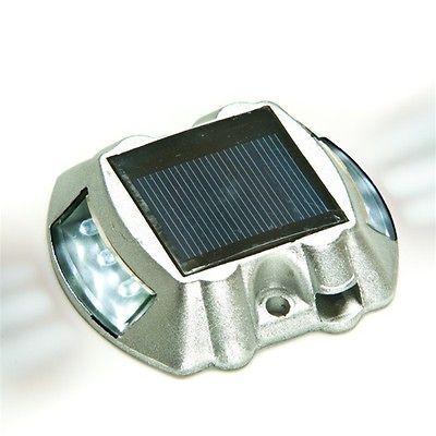 Solar Powered LED Road Stud Driveway Pathway Stair Deck Dock Lights