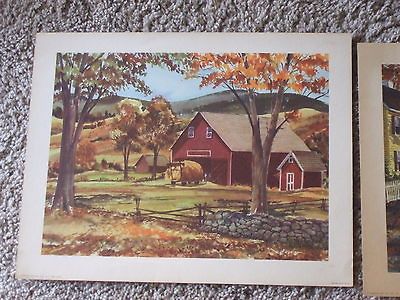 Donald Art Co Village and Farm Lithographic Print #1783 Artist John