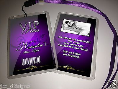 HENS NIGHT INVITATION + Lanyard + ID Holder (PERSONALISED & DOUBLE