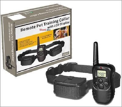 Remote 100 Level LCD Dogs Training Shock Vibrate Collar