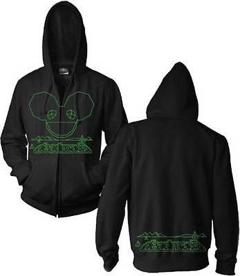 DEADMAU5 2 SIDED OUTLINE MUSIC DJ ADULT ZIP HOODIE SWEAT SHIRT XL