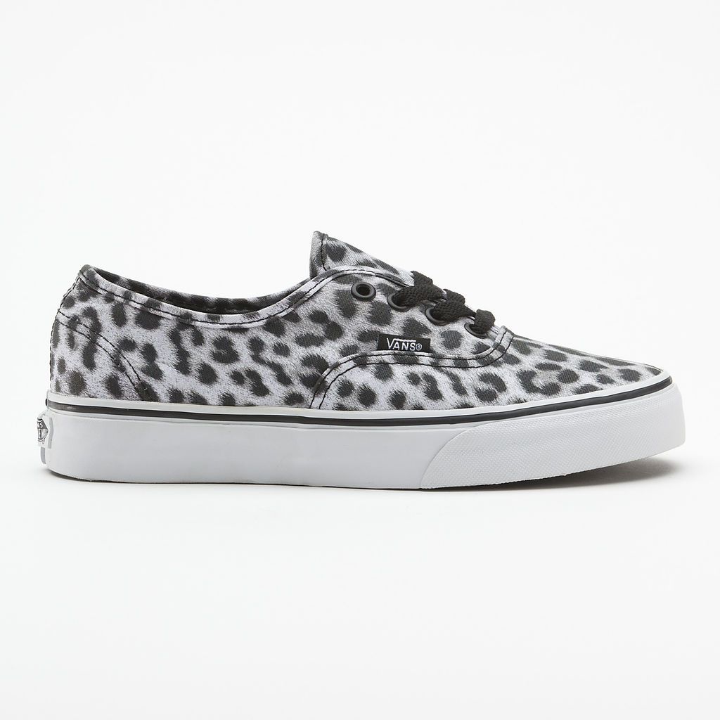 Womens Vans Authentic leopard black white grey trainers Canvas Shoe