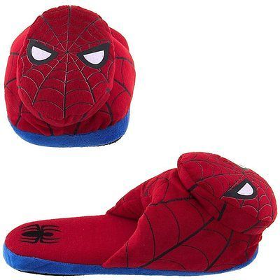 Spider Man Marvel Comic MENS PLUSH SLIPPERS, LICENSED