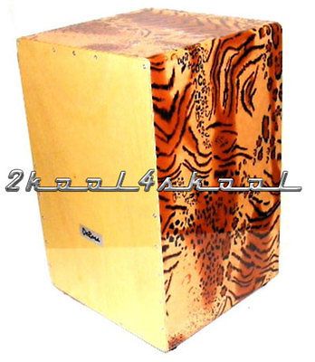 Handmade 19 Cajon Percussion Box Drum Tiger Hardwood