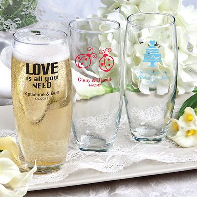 50 Personalized Stemless Wine Glasses Wedding Party Shower Event