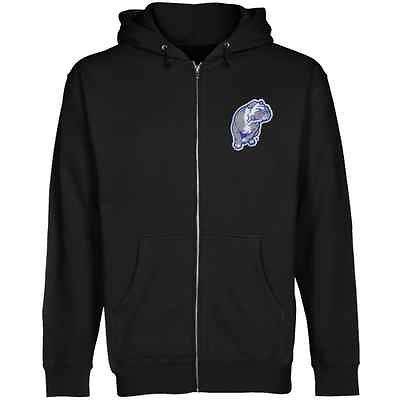 Drake Bulldogs Black Logo Applique Midweight Full Zip Hoodie