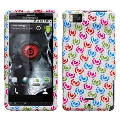 Broken Hearts Hard Case Snap on Cover Motorola Droid X