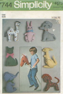 sewing pattern Elephant Cat Dog Kangaroo Horse Camel Rabbit TOYS sew