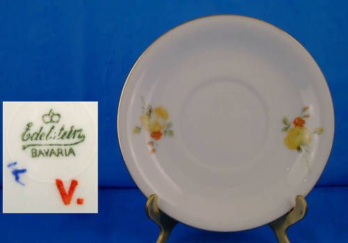 EDELSTEIN BAVARIA #1389 YELLOW ROSES SAUCER(s) CHINA