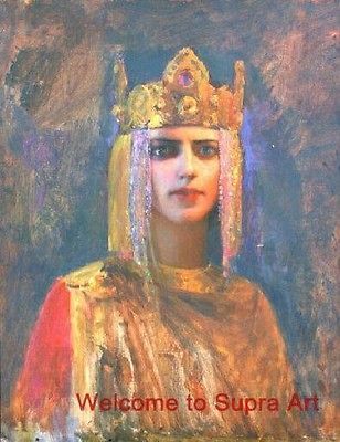 Yseult la blonde Gaston Bussière Repro oil painting