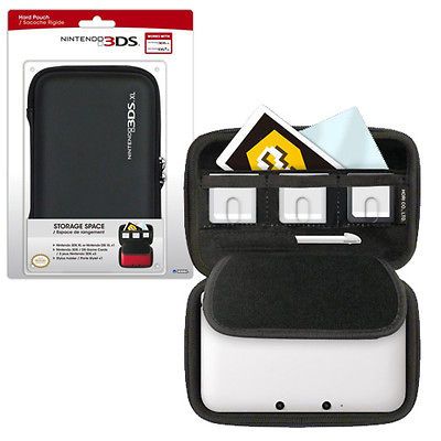 Nintendo 3DS XL DSi XL Hard Case Pouch HORI BLACK 3DS 302U New