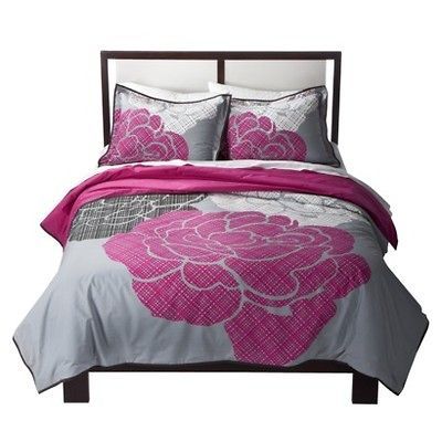 DWELLSTUDIO dwell studio CROSSHATCH ROSE QUEEN DUVET SET