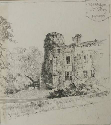 HUBERT WILLIAMS WEST WICKHAM COURT KENT PENCIL 1922