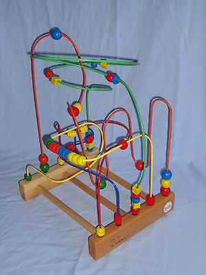 Vintage Educo ED184 Supermaze Multi Color Wire Wooden Bead Maze Wood