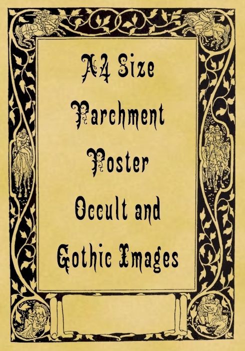 A4 Parchment Poster Occult Gothic Wicca Witchcraft