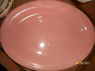 Vtg Edwin M. Knowles Pink SERVING Platter 12