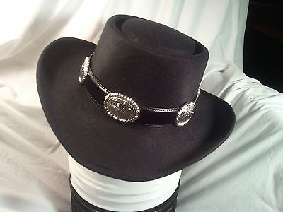 TONY LAMA SILVER CONCHOS GAMBLER HAT COWGIRL/BOY WESTERN