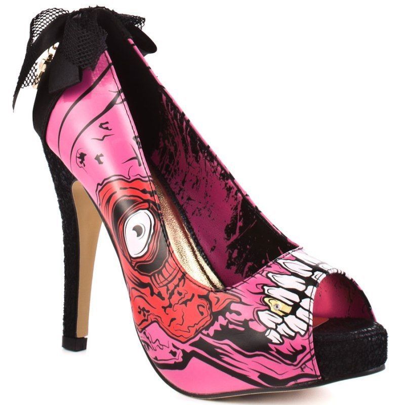 NEW IRON FIST GOLD DIGGER ZOMBIE STOMPER PLATFORM HEELS