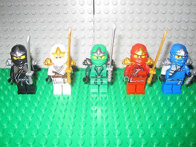 LEGO NINJAGO LOT OF 5 MINIFIGURES LLOYD ZX COLE ZX ZANE ZX KAI ZX JAY