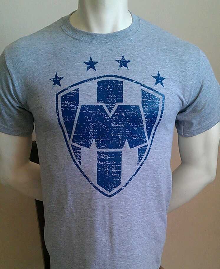 Rayados Monterrey Gray Tee 4 Star Campeon rubenchoo