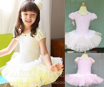 Girls Kids Party Fairy Ballet Dance Tutu Skirt Skate Dress 3 9Y