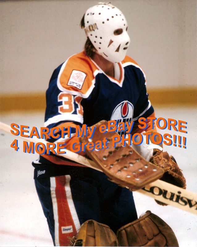 BABOON Mask GOALIE Eddie MIO Edmonton OILERS 8X10 NEW