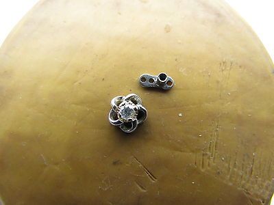 14k YELLOW OR WHITE GOLD 2.5mm.FOUR PRONG WHITE CZ SETTING MICRODERMAL