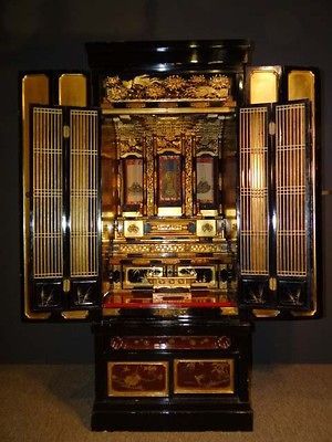 Japanese antique Butsudan, Buddha altar Shrine tansu