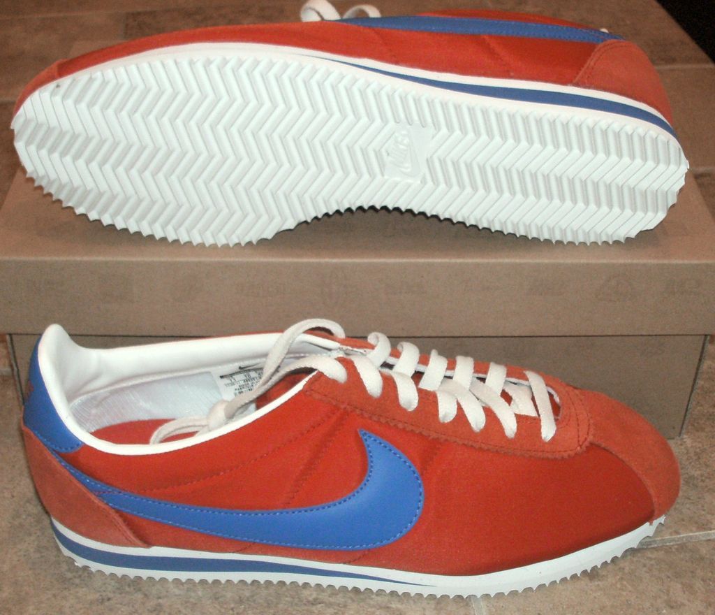 NEW NIKE CLASSIC CORTEZ NYLON MENS Red Blue Vintage NIB LTD NR