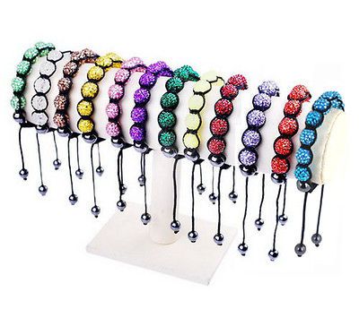 12Color Braid Chain Bracelet 10mm(9p) Disco Resin Ball 10MM(2p