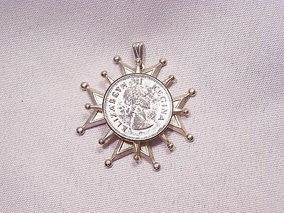 Vintage Elizabeth Regina II Coin Pendant, Jewelry Piece