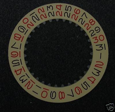 DATE DISC FOR ROLEX DATE 1535/1560/1565 /1575 CH/RED/BLACK #