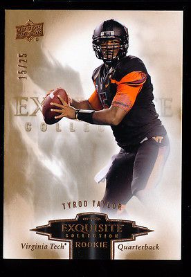 2010 UPPER DECK EXQUISITE GOLD PARALLEL VA TECH HOKIES XRC RC #/25