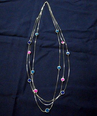 NWT   BETSEY JOHNSON 3 tier long necklace Scooter