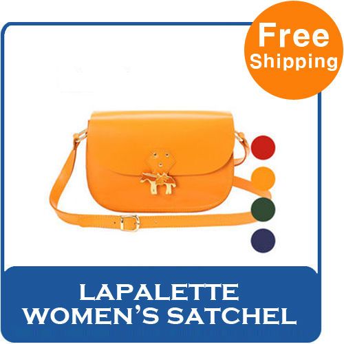 2012 MUST HAVE NEW LAPALETTE WOMEN LEATHER GOLD HORSE MINI SATCHEL