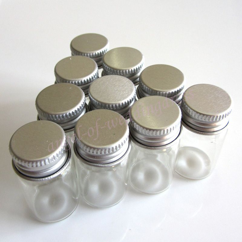 Wholesale Lot 10 Pcs 22x40mm Small Clear Bottles Glass Vials 7.0ml W